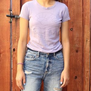 Cute light purple mountain/sunrise shirt